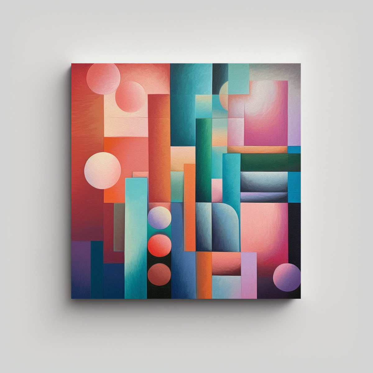 PINTURA EN BASTIDOR COMPOSICIÓN STREET ART 8 EN 50X50 CM - 1