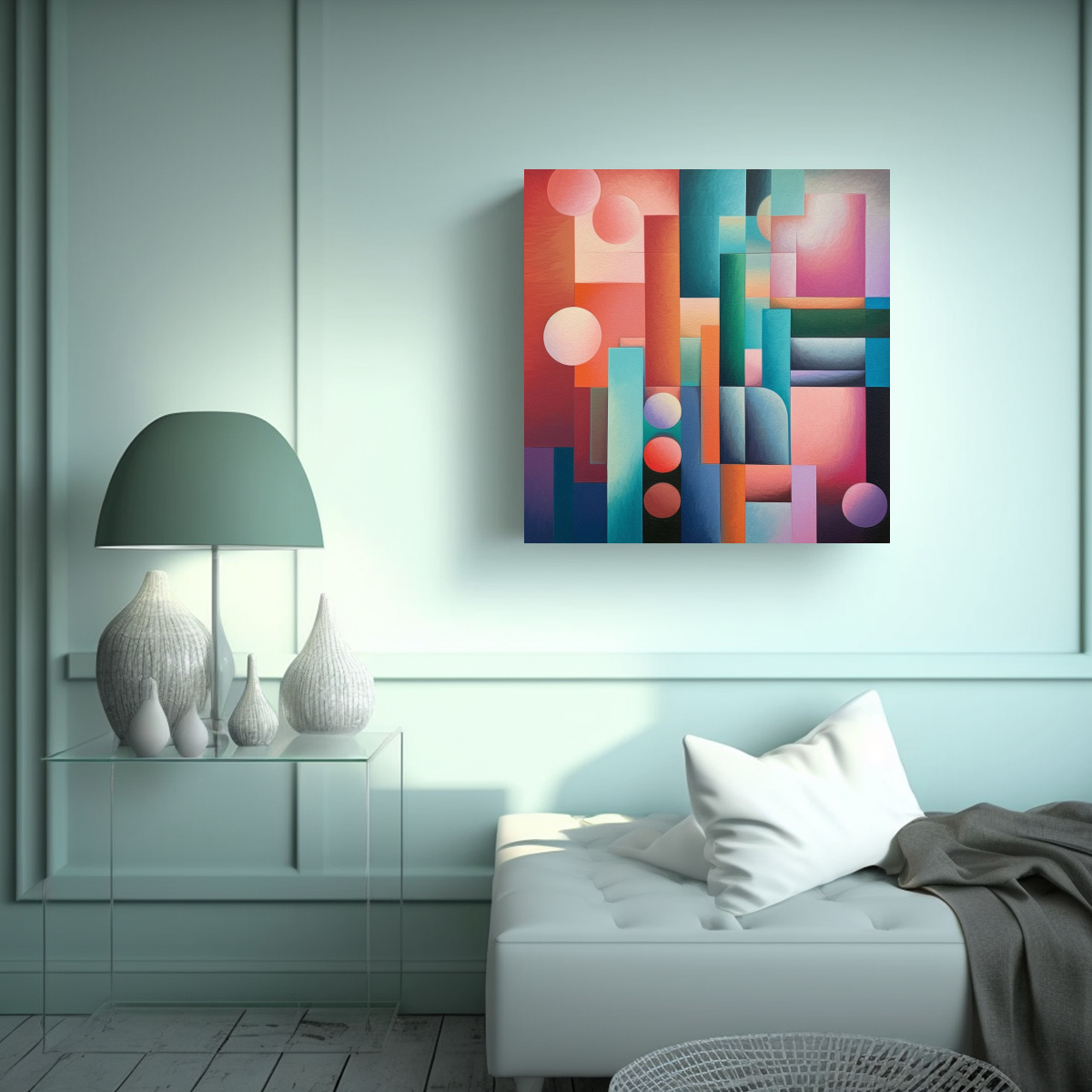 PINTURA EN BASTIDOR COMPOSICIÓN STREET ART 8 EN 50X50 CM - 2