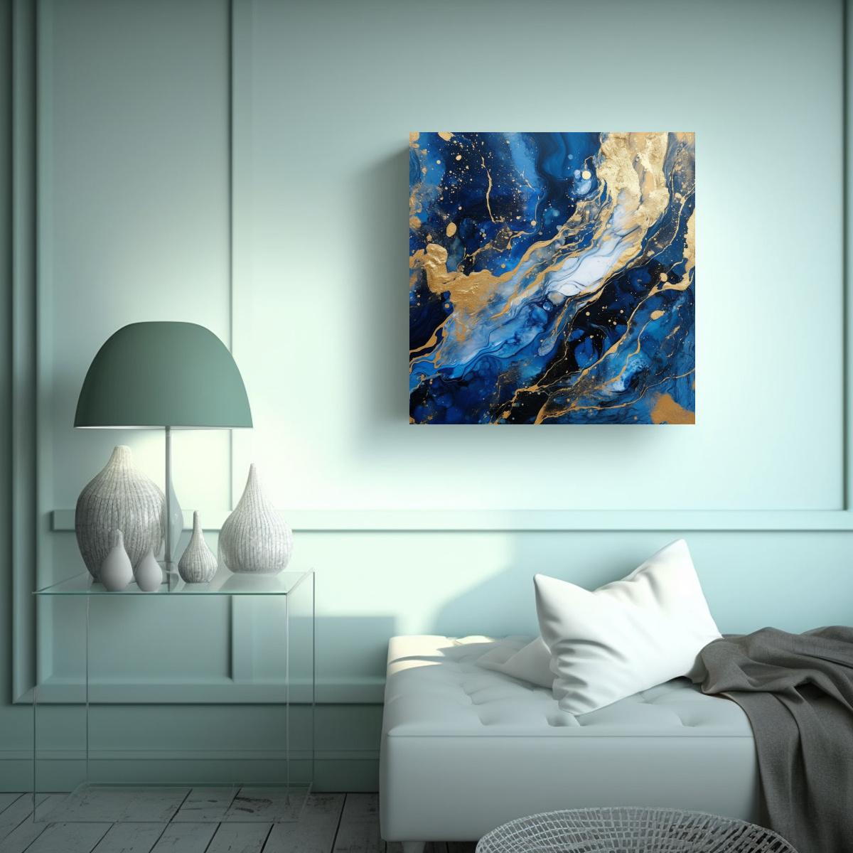 PINTURA ABSTRACTA EN BASTIDOR: ESTILO MODERNO Y 80X80 CM - 2