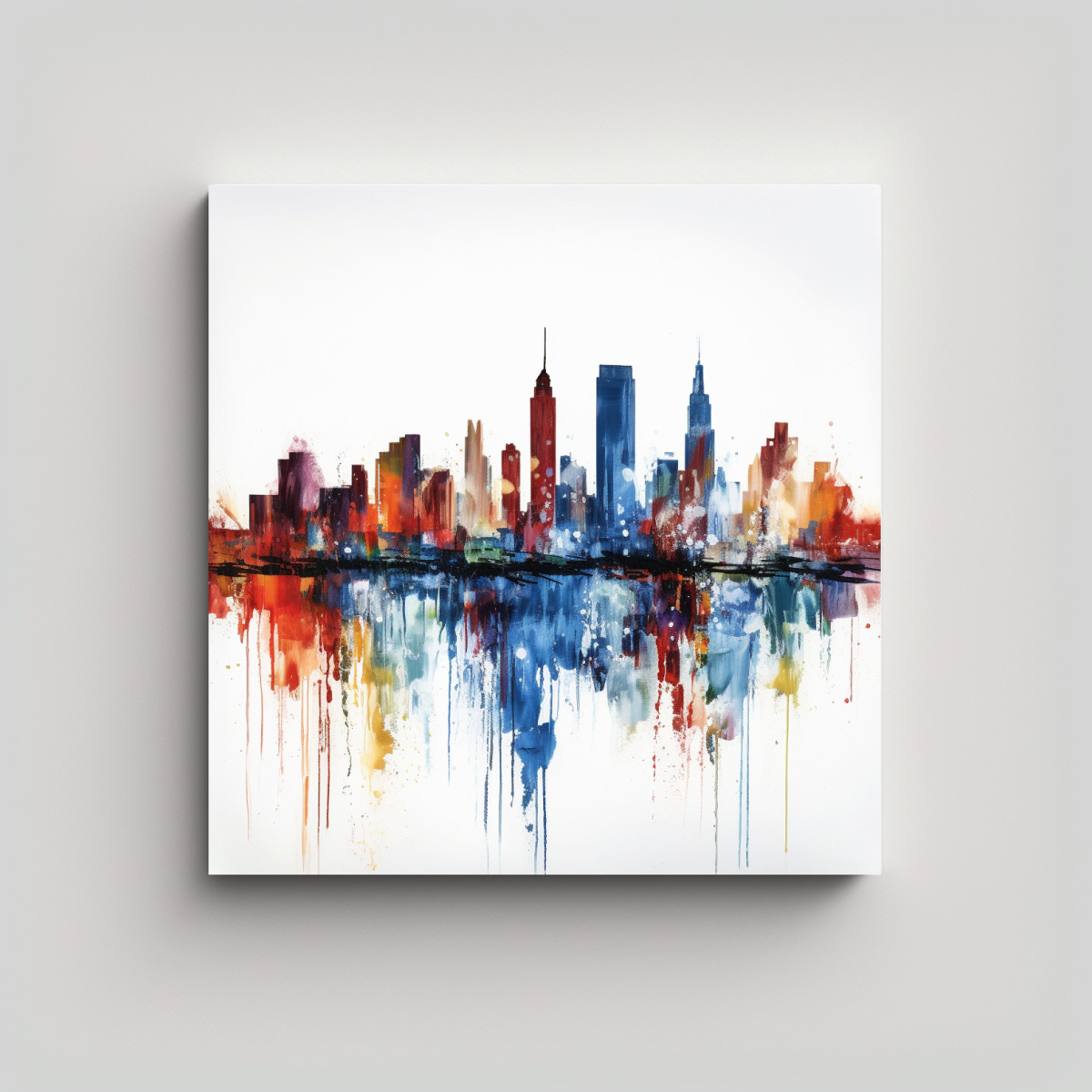CUADRO EN BASTIDOR: PATRÓN INTENSO EFECTO VISUAL 80X80 CM - 1