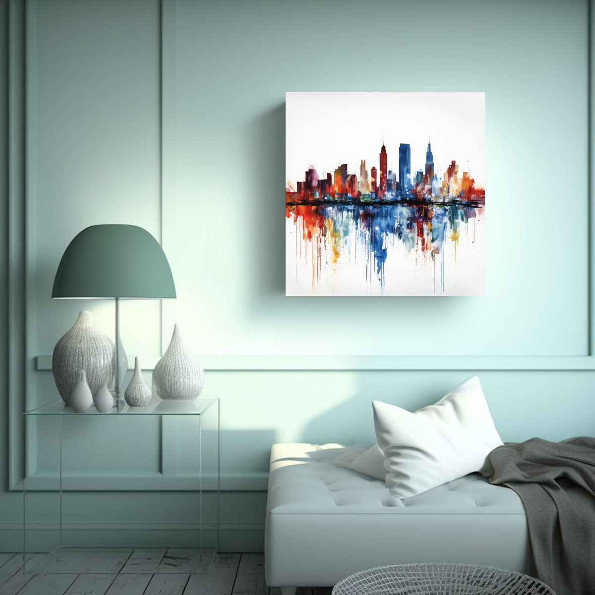 CUADRO EN BASTIDOR: PATRÓN INTENSO EFECTO VISUAL 80X80 CM - 2