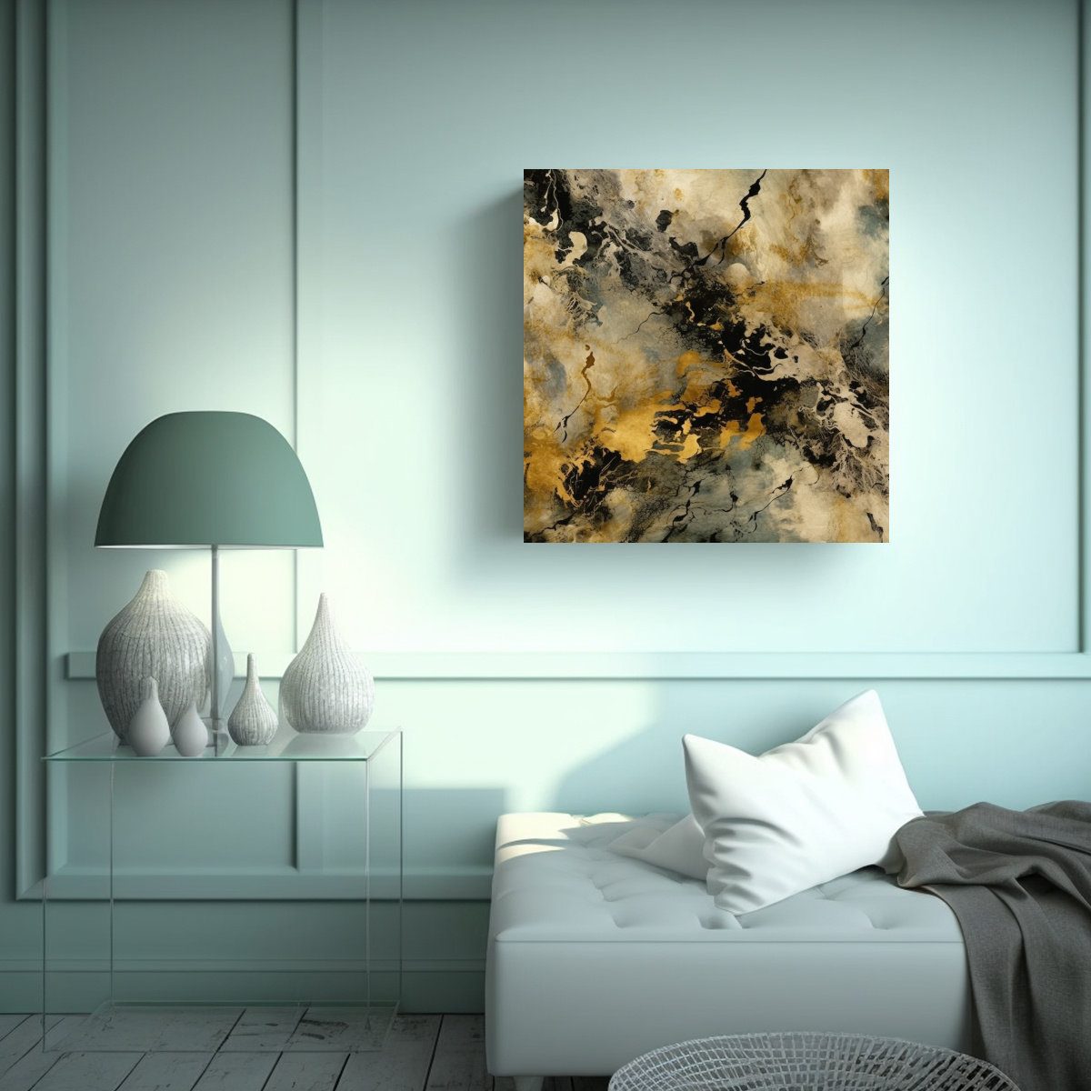 PINTURA DECORATIVA CANVA FORMA AMBIENTE CON 40X40 CM - 2