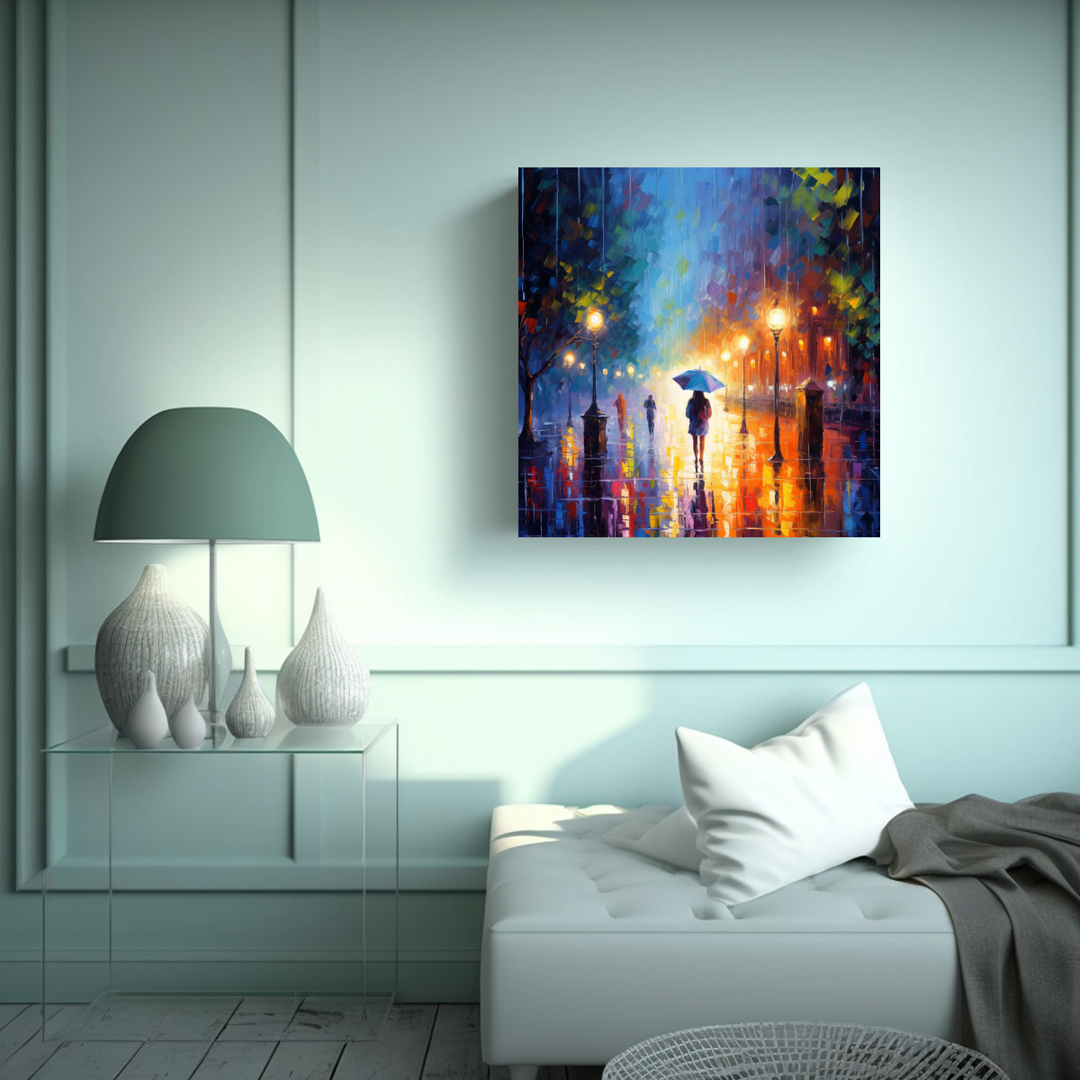 PINTURAS DECORATIVAS DE TELA EN BASTIDOR VINTAGE 50X50 CM - 2