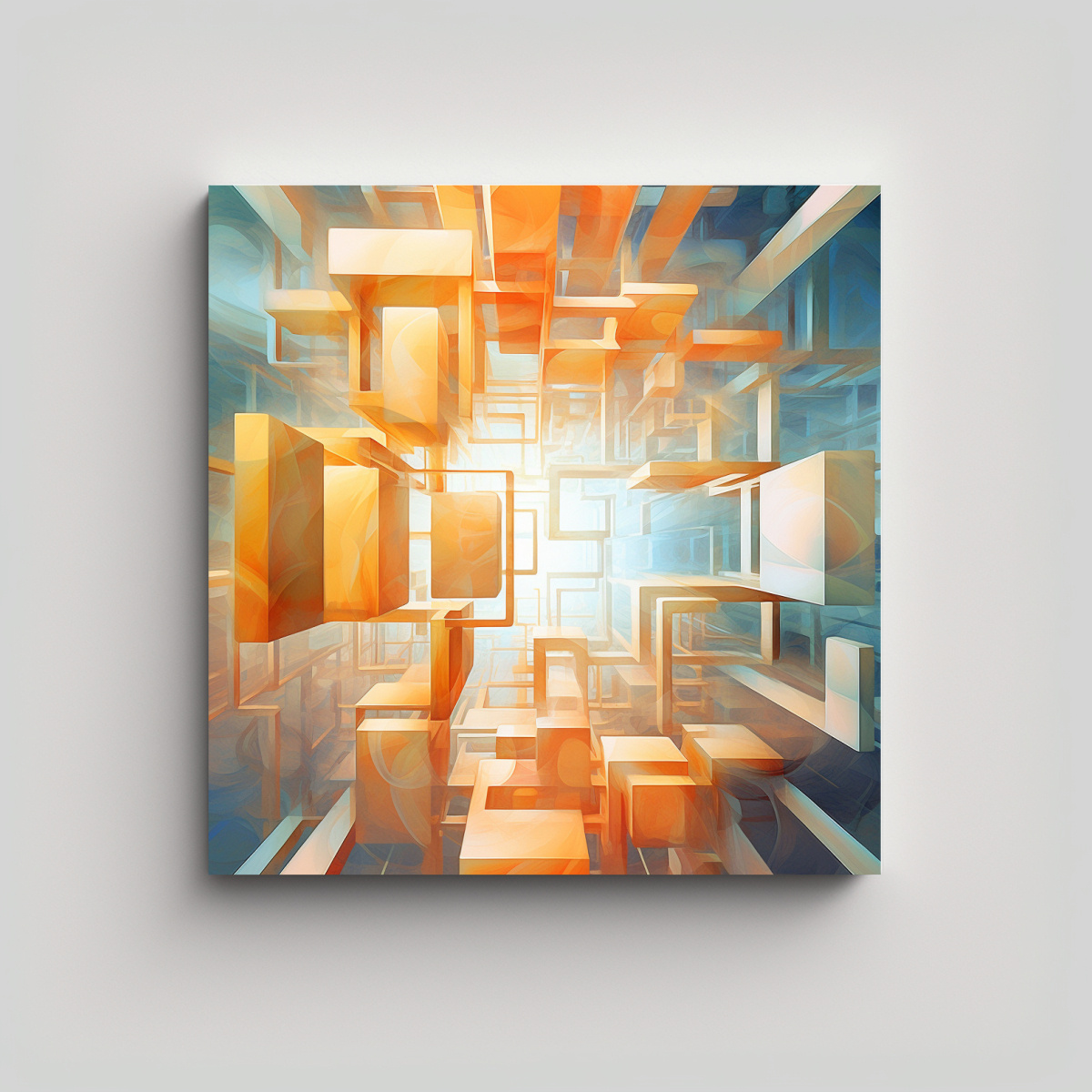 PINTURA DECORATIVA DE FUSIÓN DE DOS ESTILOS 90X90 CM - 1