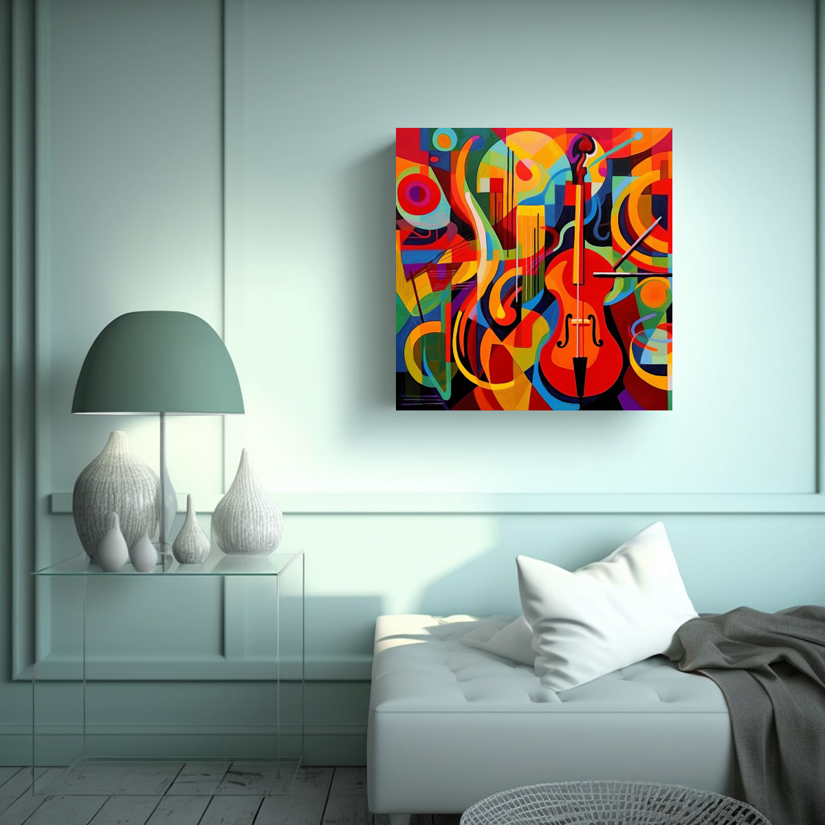 PINTURA ABSTRACTA VIBRANTE PARA COMEDOR ECO 30X30 CM - 2