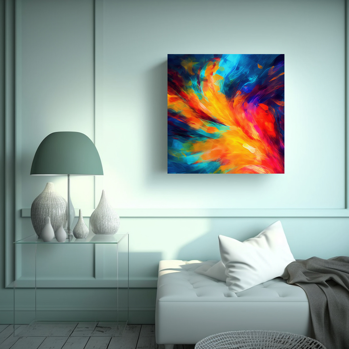 TELA PATRON INTENSA HABITACIÓN LOBO ABSTRACCIÓN 30X30 CM - 2