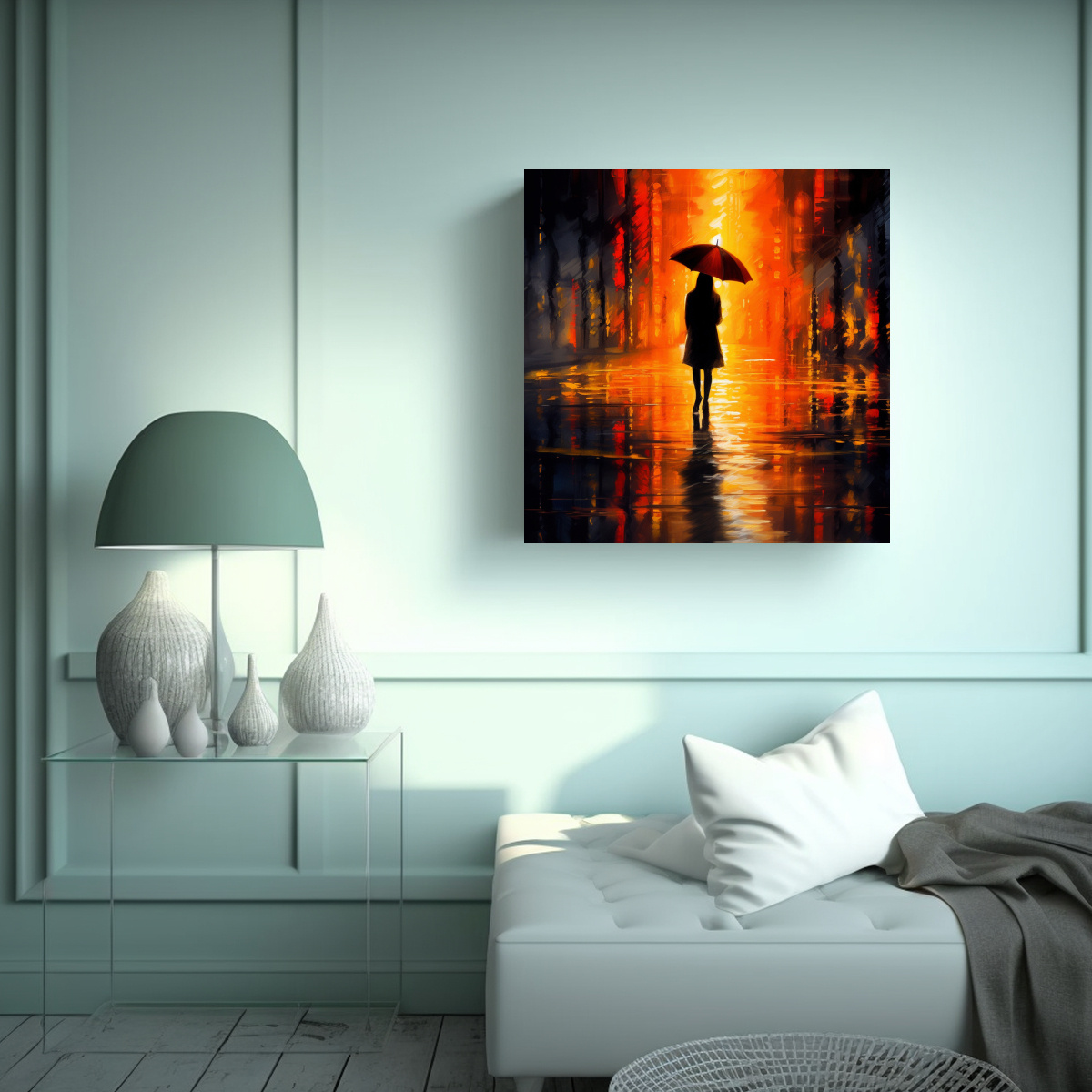 CUADRO DECORATIVO ARTE DE PARED MODERNO: ALEGRÍA 40X40 CM - 2