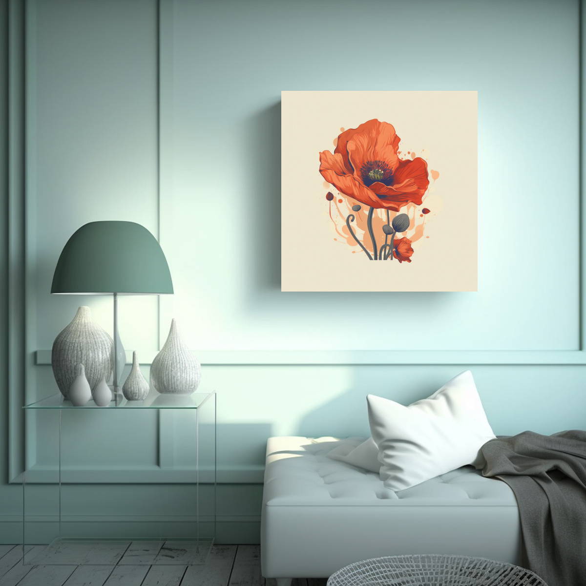 CUADRO DECORATIVO COMEDOR LINEAS FINALES, GINGER 50X50 CM - 2