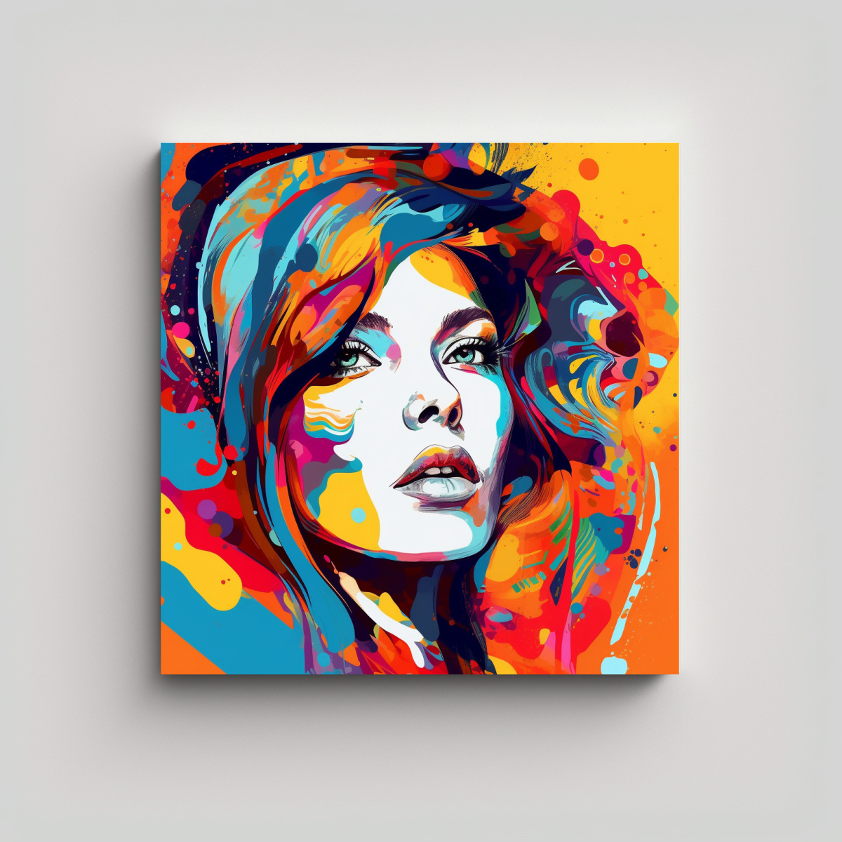 CUADRO DE DISEÑO LUMINOSO MUJERES POPART 100X100 CM - 1