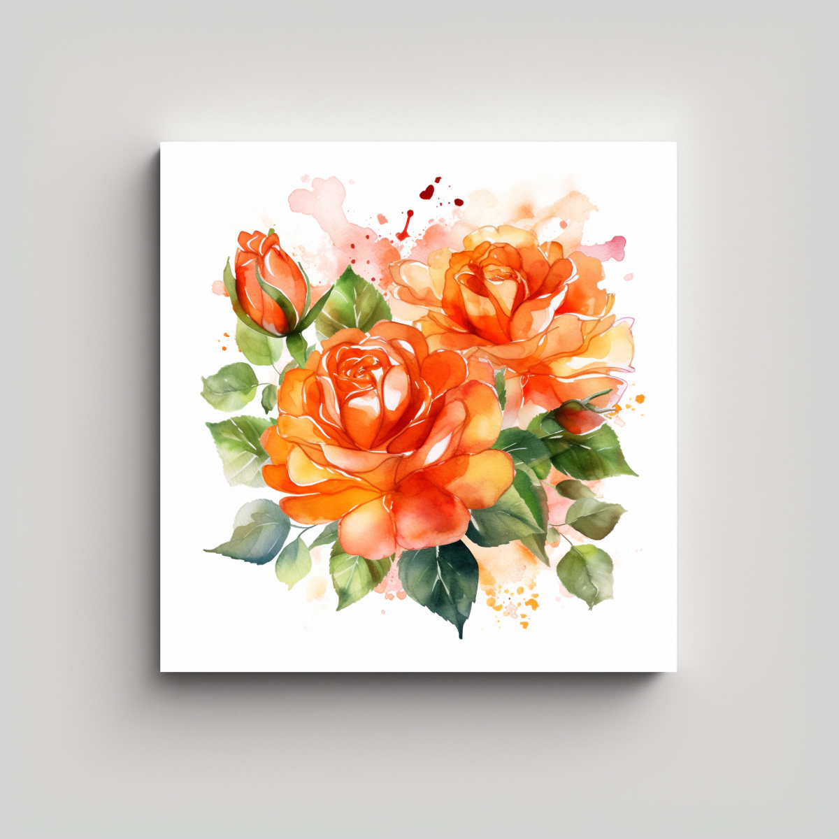 PINTURA DECORATIVA LIENZO INSPIRADOR ROSA 20X20 CM - 1