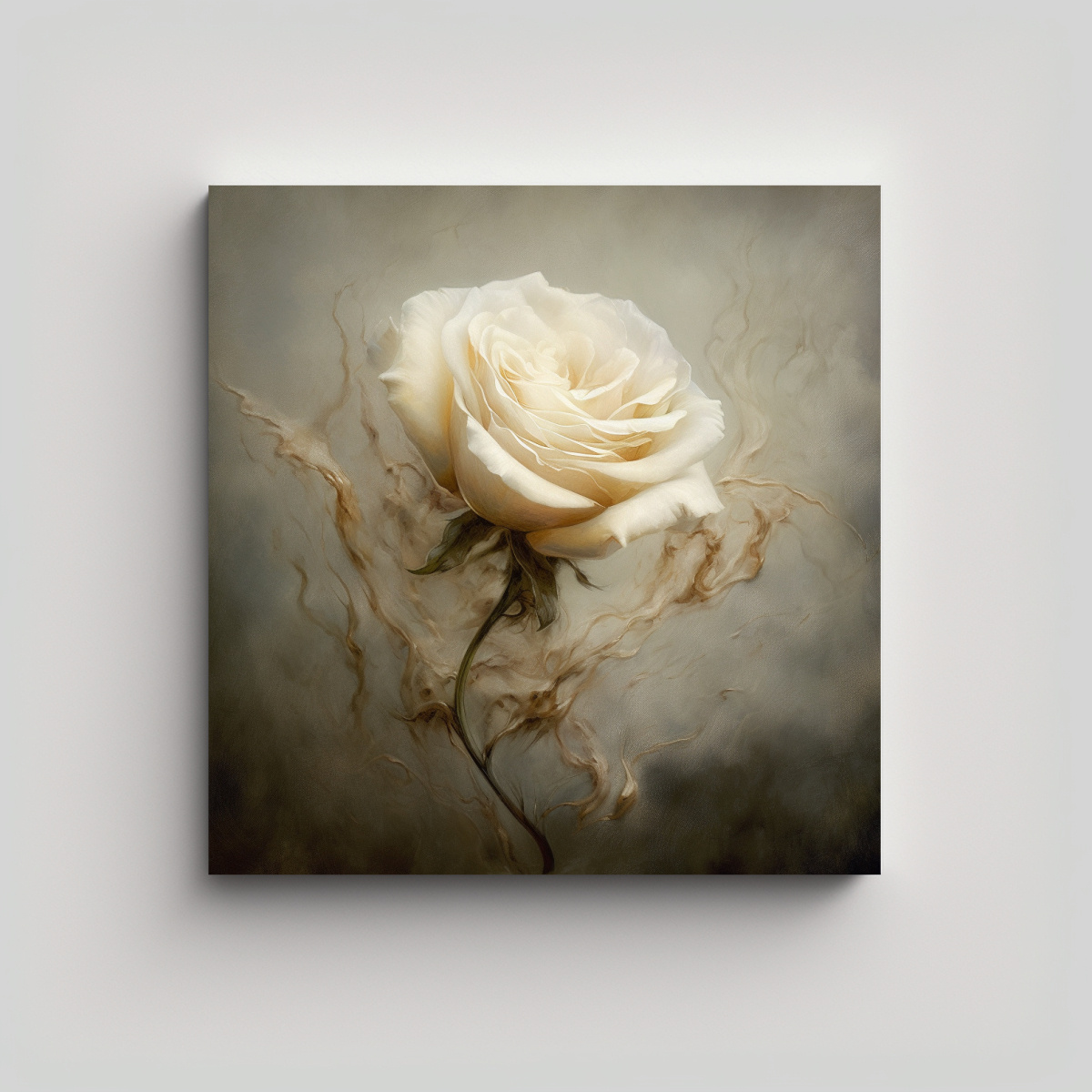 DECORACIÓN LIENZO BELLEZA VIDA FRAGIL FLOR 30X30 CM - 1
