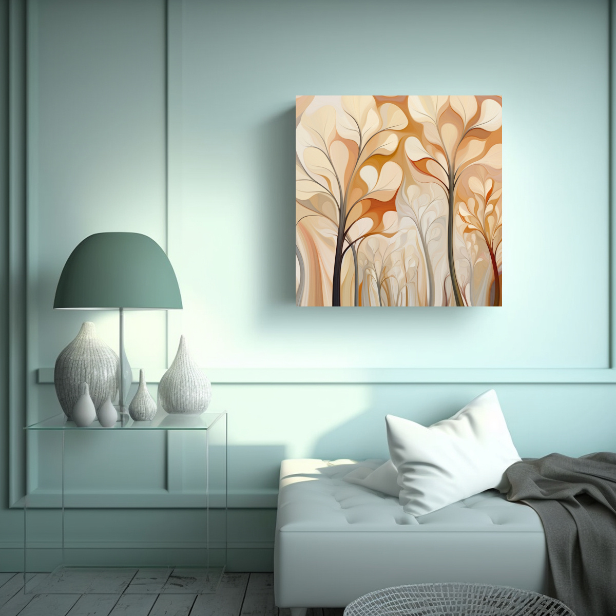 ARTE MODERNO FOTOGRAFÍA ABSTRACTA BOTÁNICA TELA 90X90 CM - 2