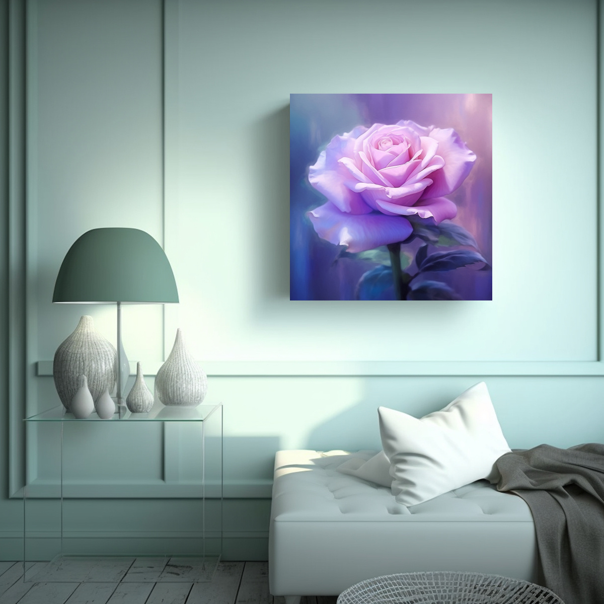 ARTE DIGITAL DE PARED ROSA MORADA DISEÑO 90X90 CM - 2