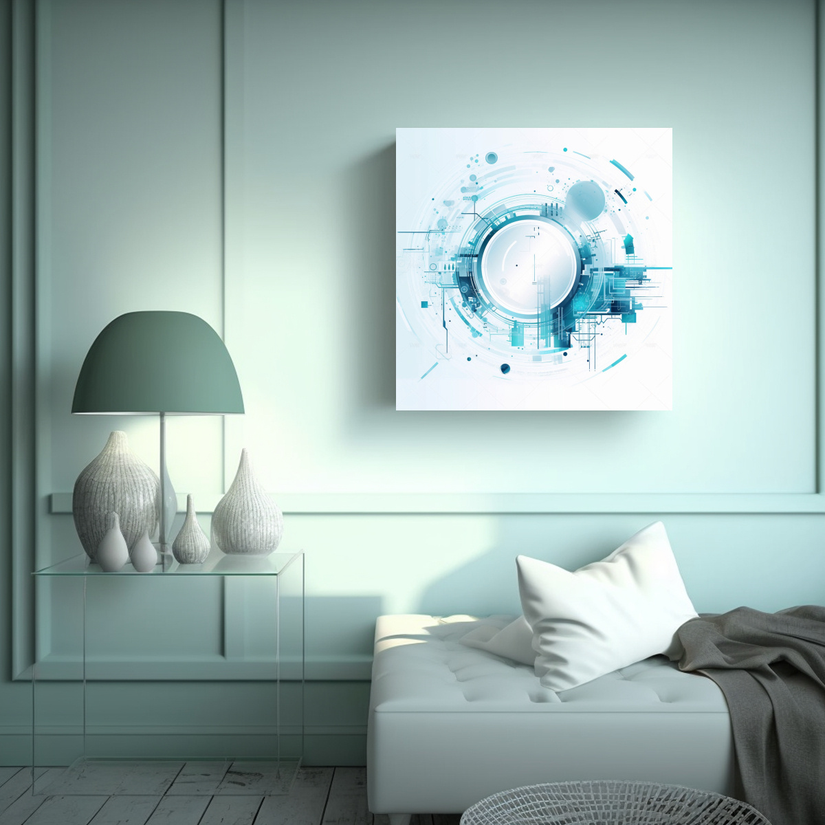 PINTURA DECORATIVA EN COLORES MINIMALISTAS 30X30 CM - 2