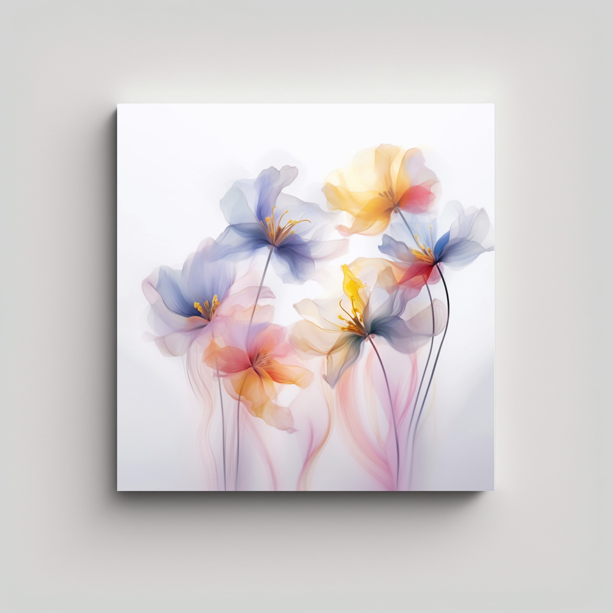 CUADRO POP ART INSPIRADOR PASTEL SUEÑOS FLORES 30X30 CM - 1