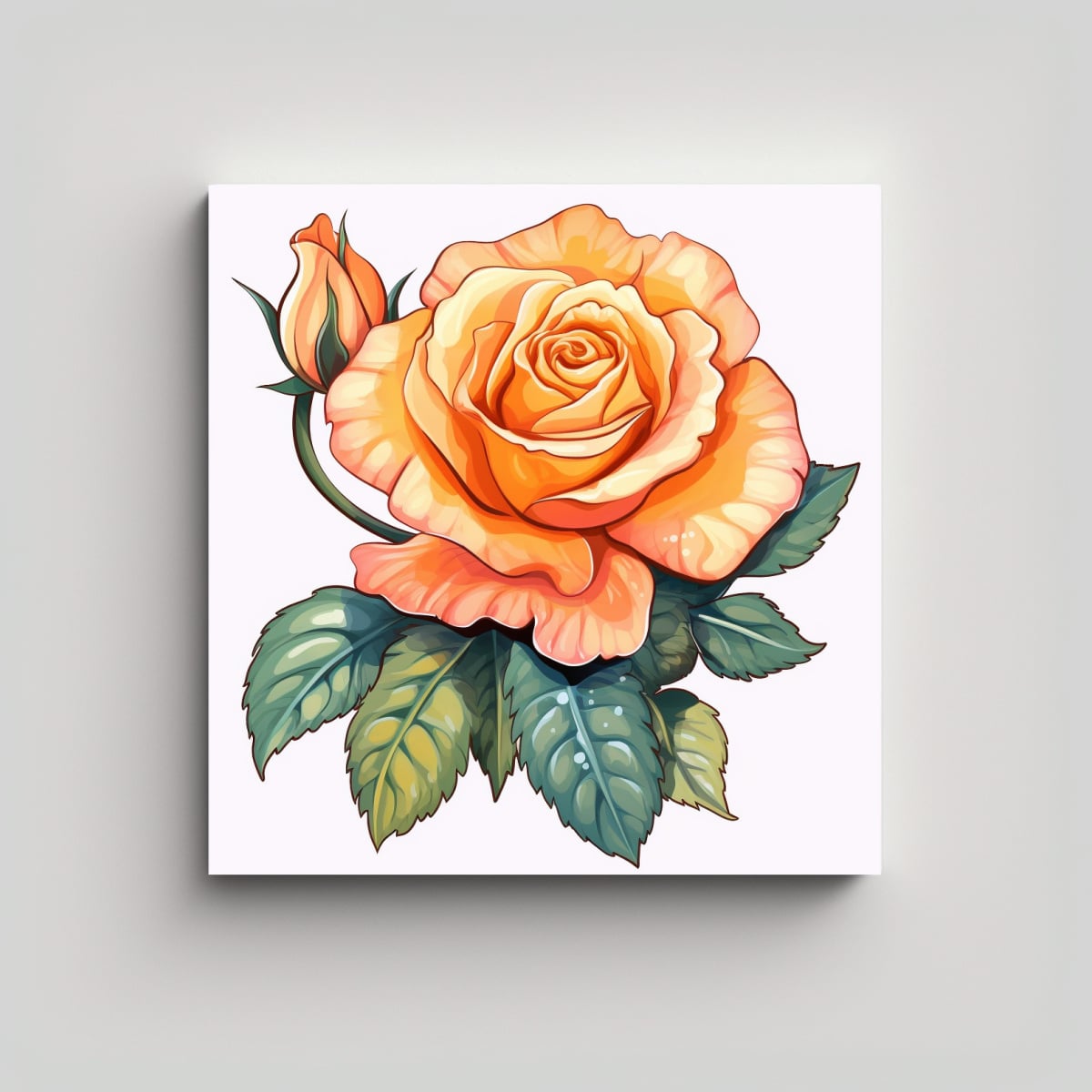 CREATIVIDAD ROSE MOYESII ARTE ELEGANTE CUADRO 50X50 CM - 1