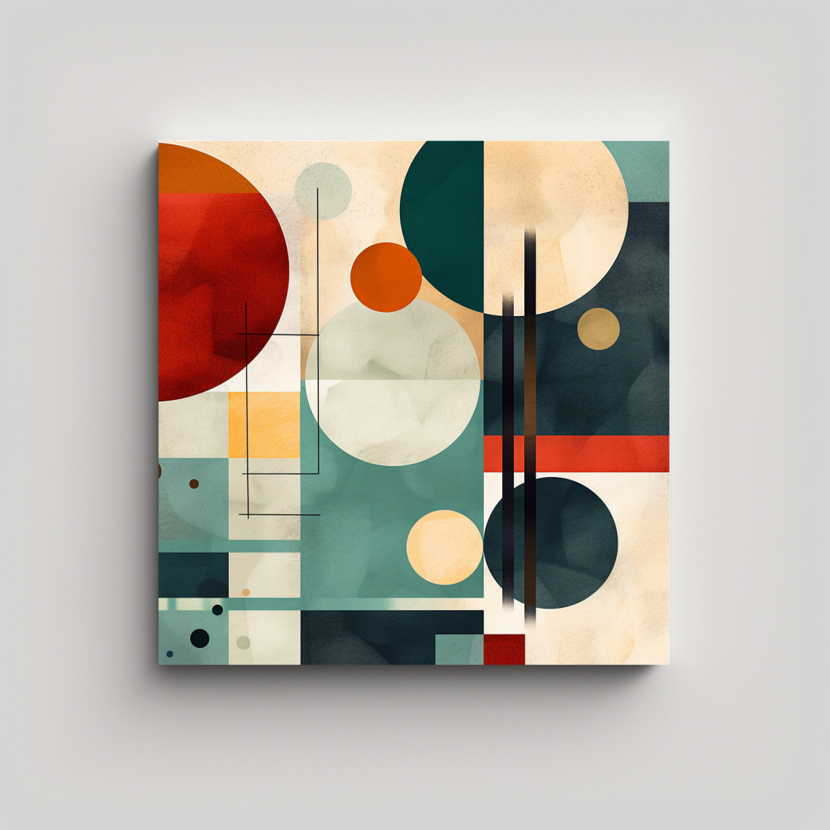 CUADRO DECORATIVO ABSTRACTO CON LUMINOSIDAD EN 90X90 CM - 1