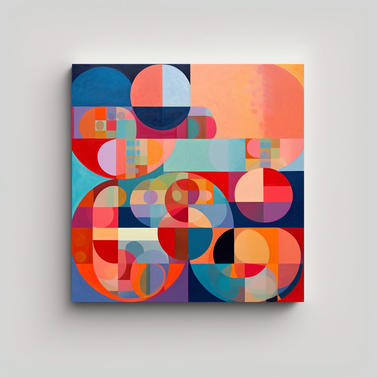 CUADRO DECORATIVO PARA COCINA CON CÍRCULOS 100X100 CM - 1