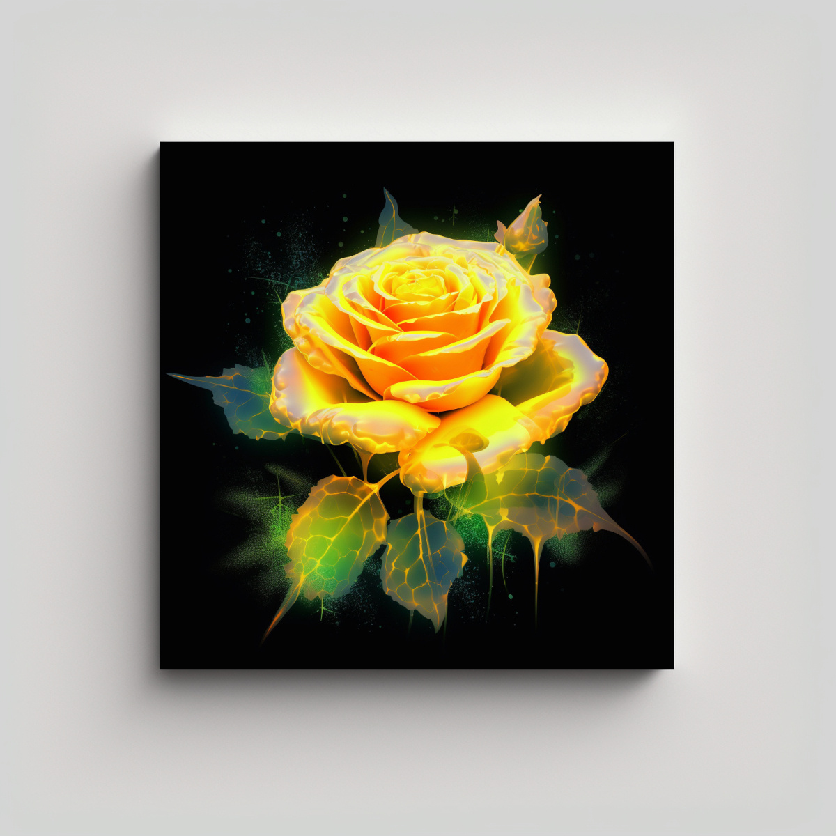 DISEÑO SUBLIMACIÓN NEÓN AMARILLO VINTAGE ARTE 90X90 CM - 1