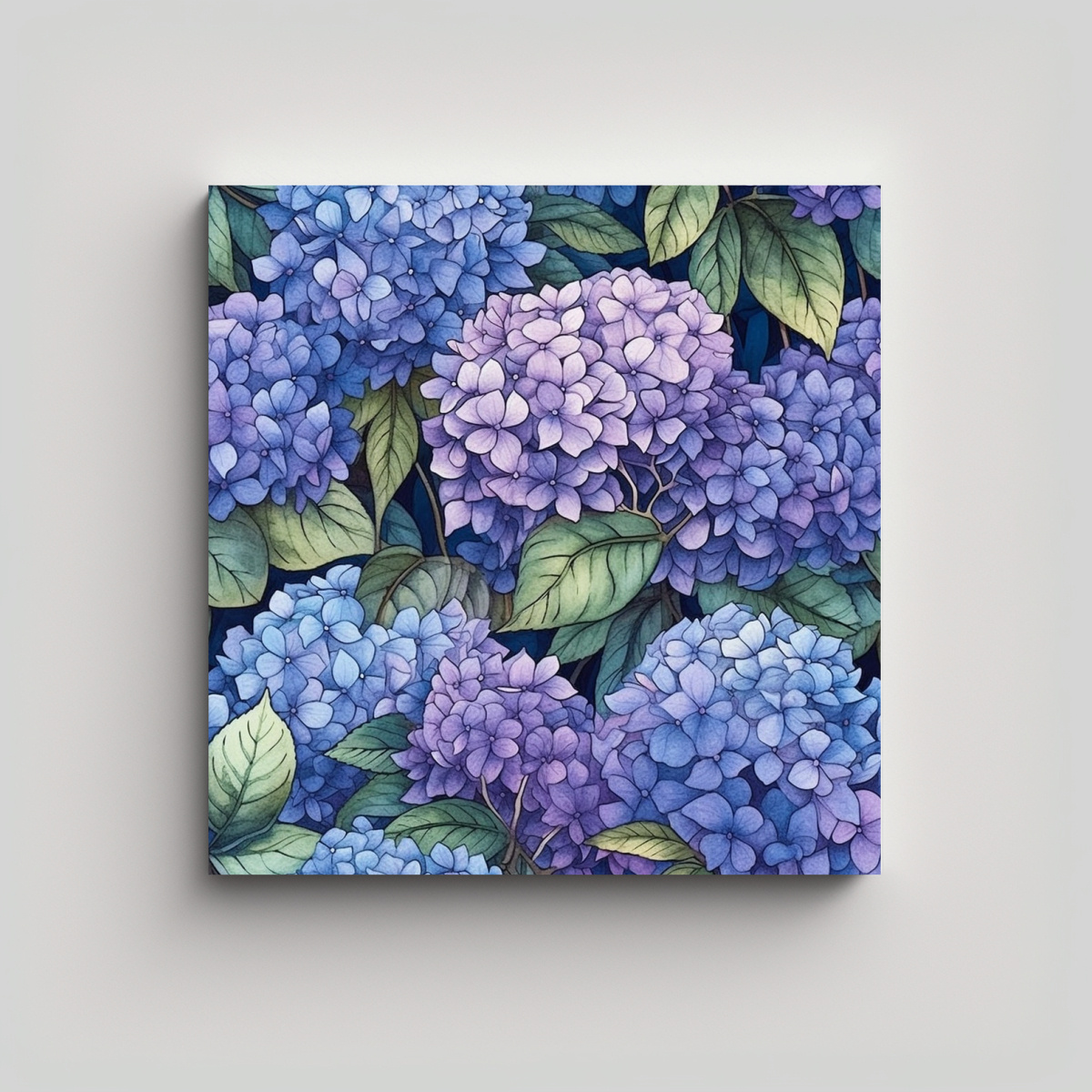 HOGAR DECO ABSTRACCIÓN PINTURA DE HORTENSIA 40X40 CM - 1