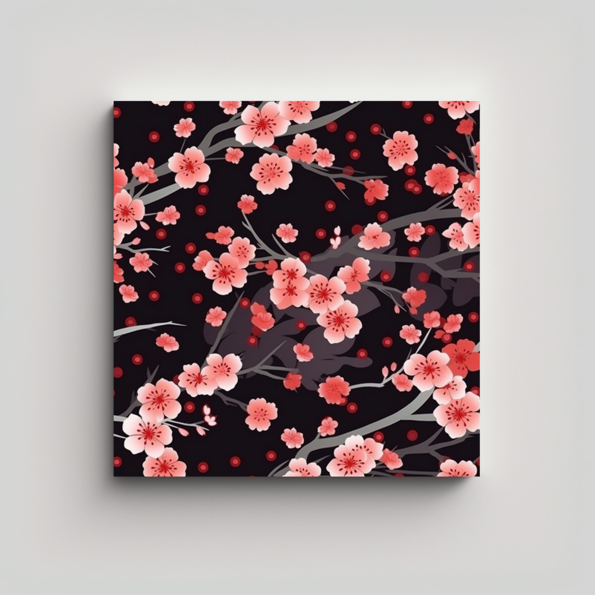 SAKURA MAJESTUOSA ARTE DE PARED, DISEÑO FLORAL 40X40 CM - 1