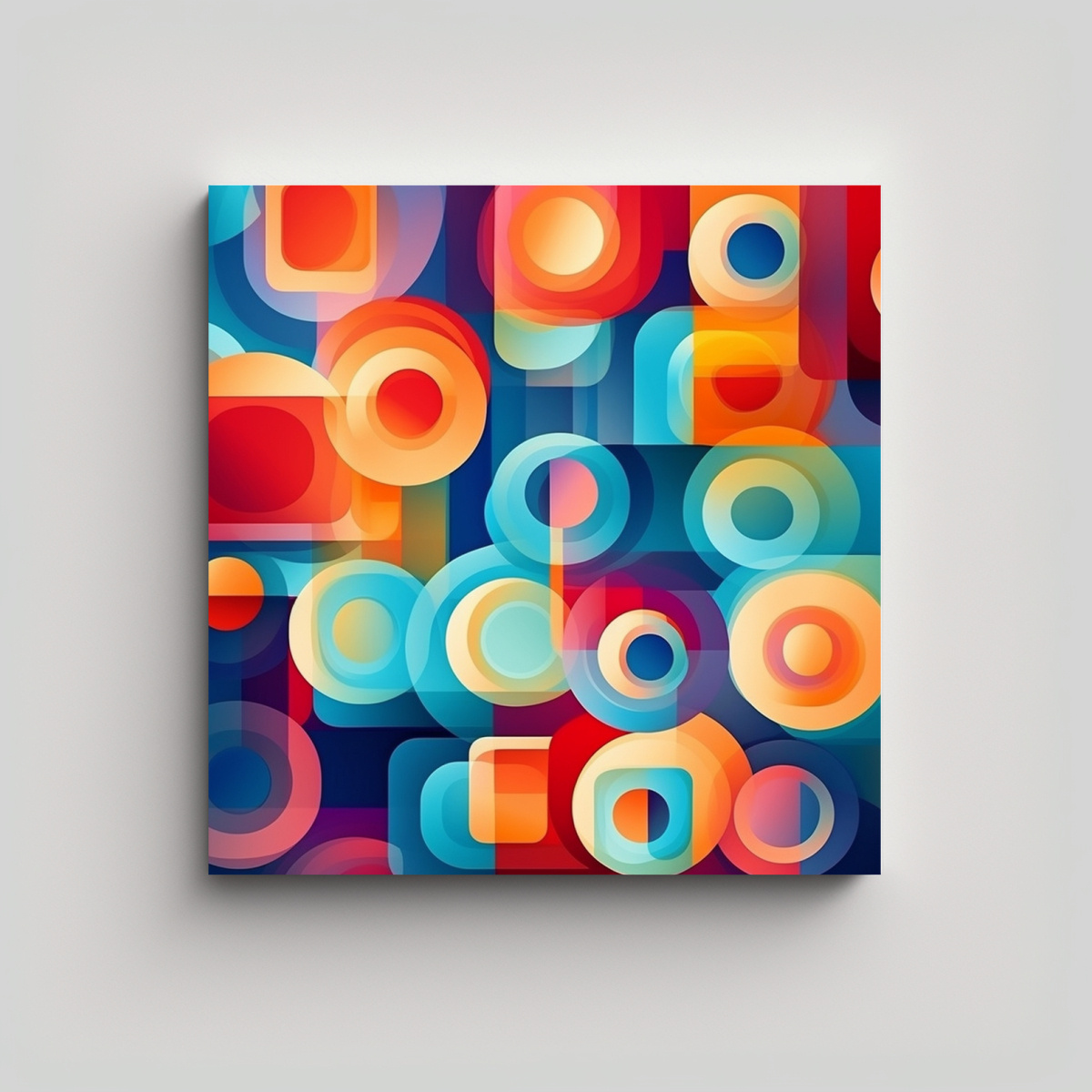 PINTURAS DECORATIVAS CANVA CALIDOS ARMONÍA DE 100X100 CM - 1