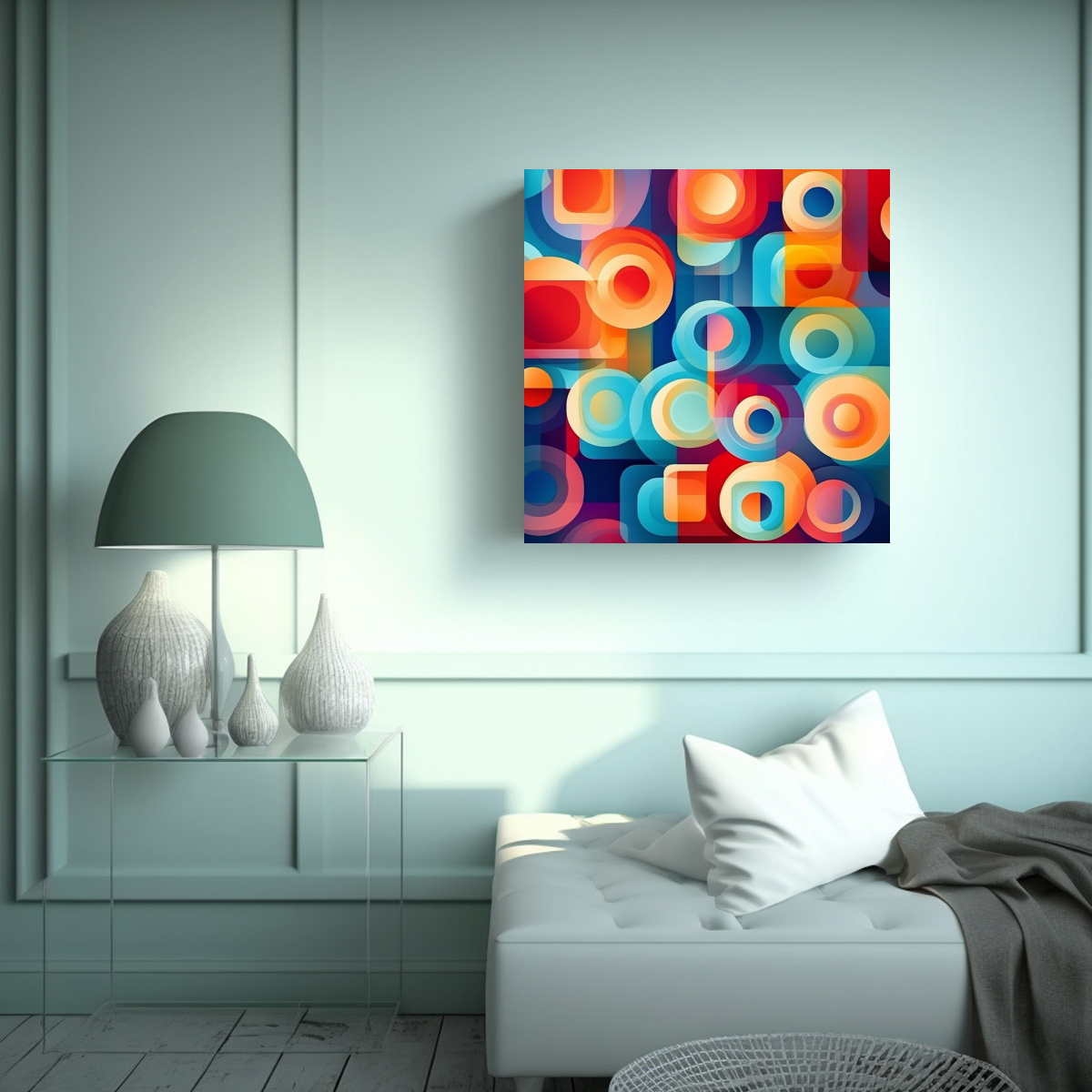 PINTURAS DECORATIVAS CANVA CALIDOS ARMONÍA DE 100X100 CM - 2