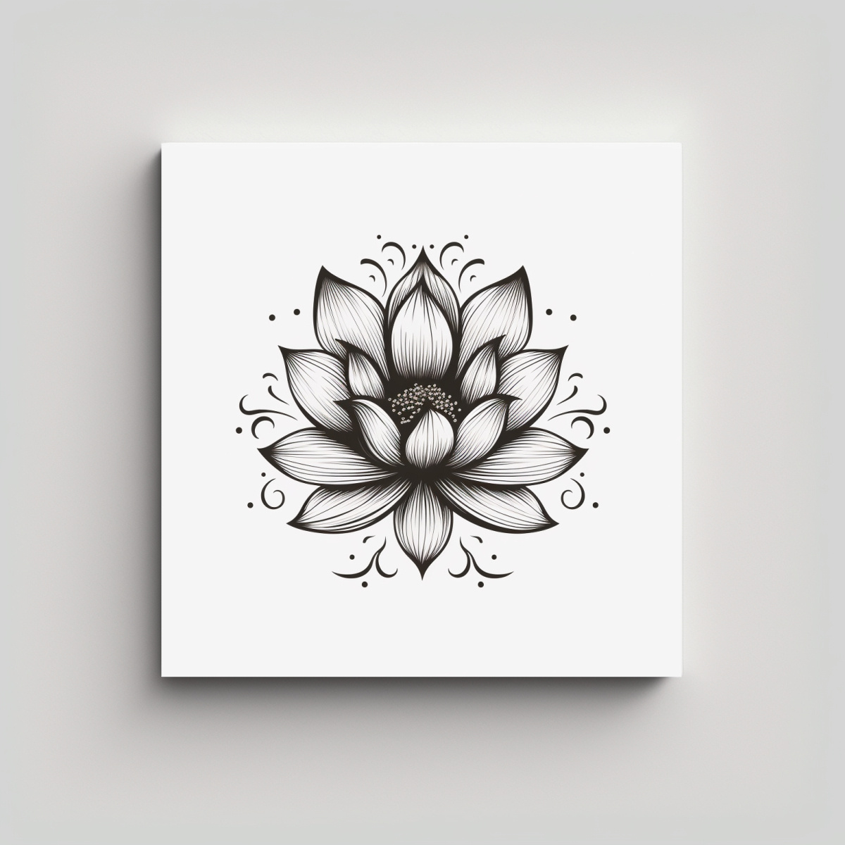 ARTE BOHO LINDA COMPOSICIÓN LOTO MOVIMIENTO 90X90 CM - 1