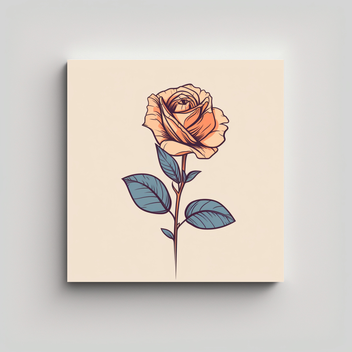 ILUSTRACIÓN LÍNEA ÚNICA CANVA INSPIRADOR 60X60 CM - 1
