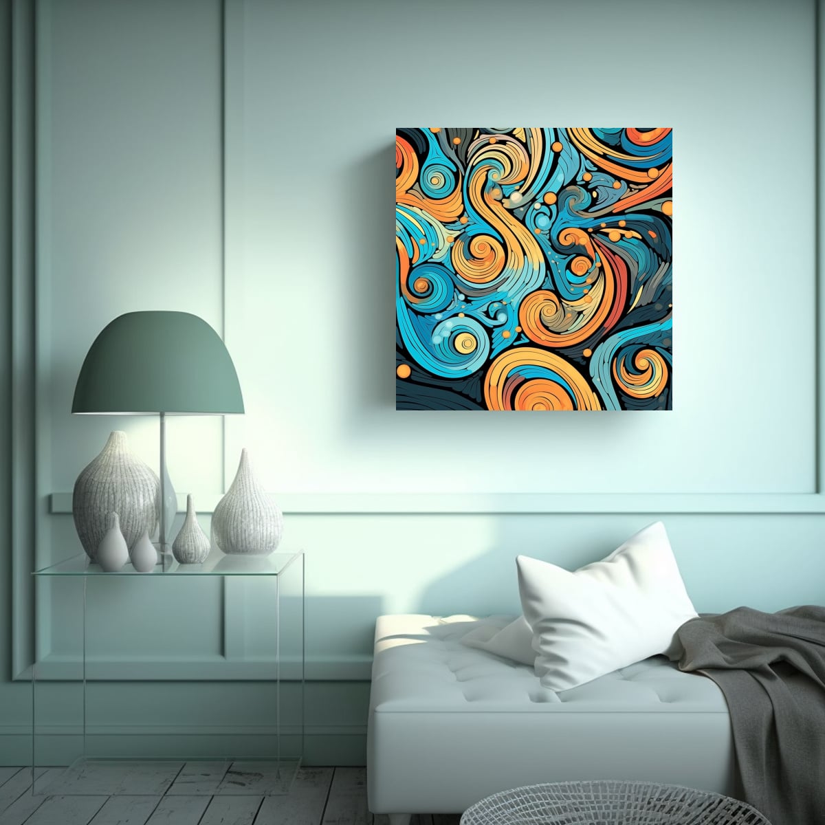 CUADROS DECORATIVOS COLORIDOS EN ESTILO ARMONIOSO 80X80 CM - 2