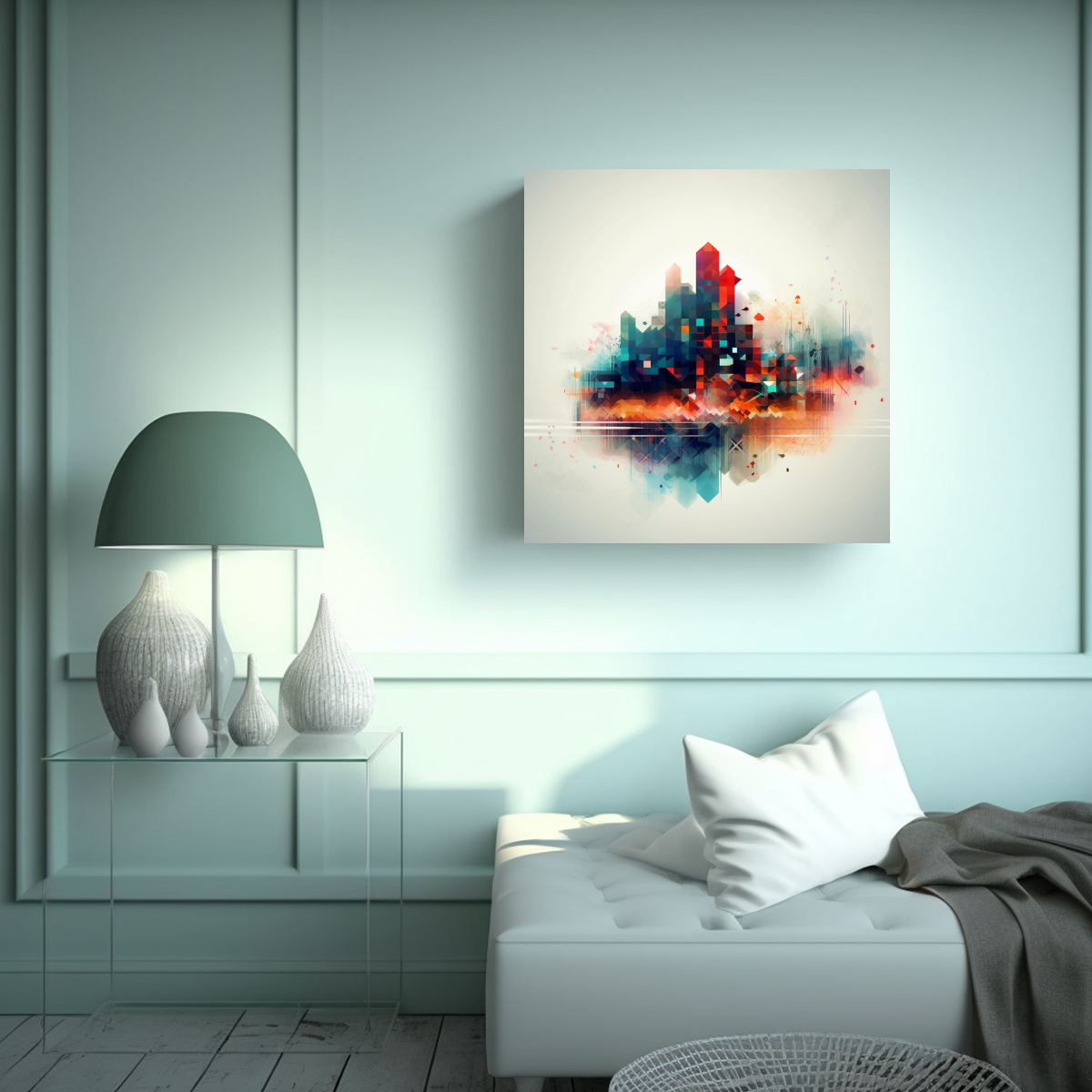 PINTURA DE DECORACIÓN DIGITAL EN LIENZO PARA 40X40 CM - 2