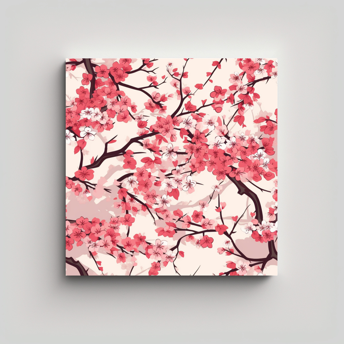 ESTILO JAPONÉS ALTA CALIDAD CEREZOS EN FLOR 40X40 CM - 1