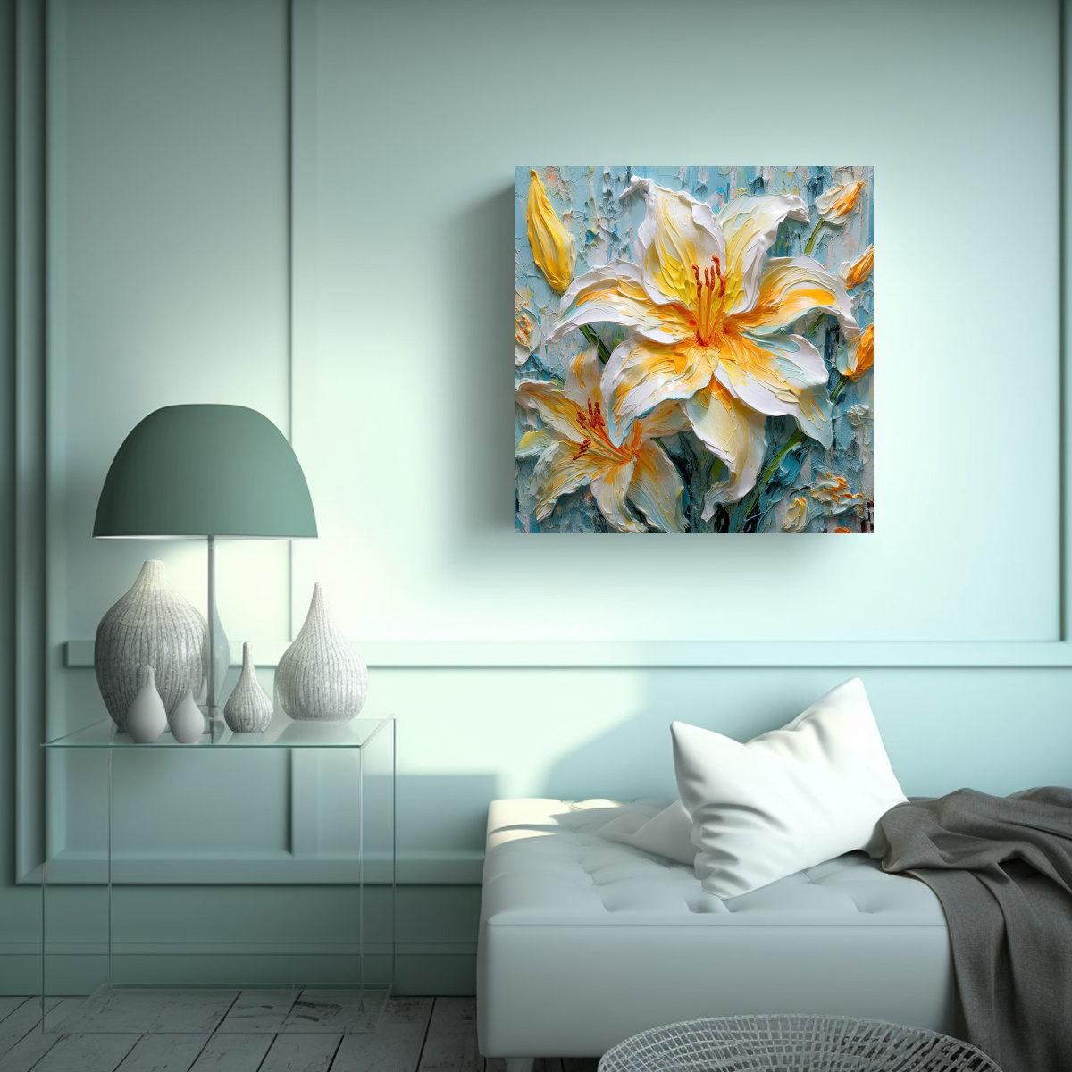 COLORIDO LIRIO ESPECTACULAR CON PIGMENTO AMARILLO 50X50 CM - 2