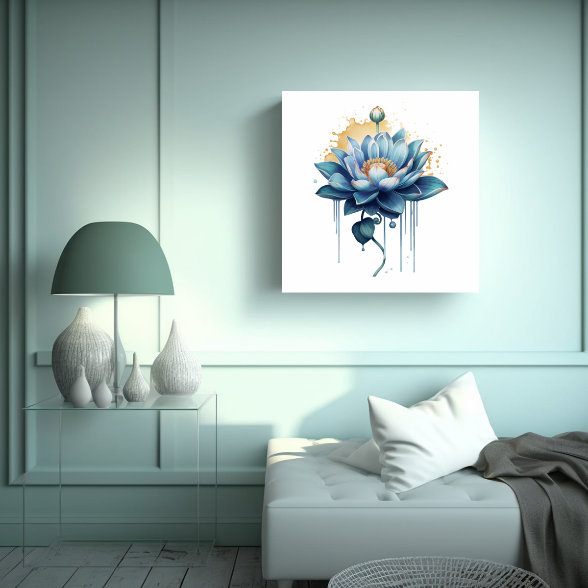 PREMIO TATUAJE CUADRO ALEGRE ARTE DECORATIVO 70X70 CM - 2