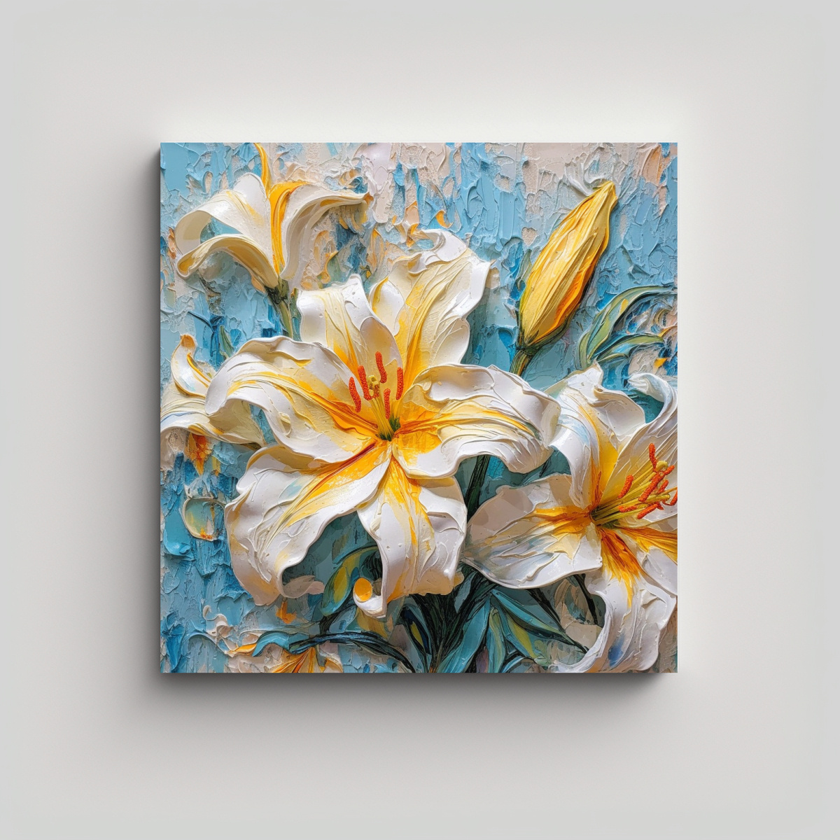 CANVA COLORIDA LIRIO EQUILIBRIO CON PIGMENTO 20X20 CM - 1