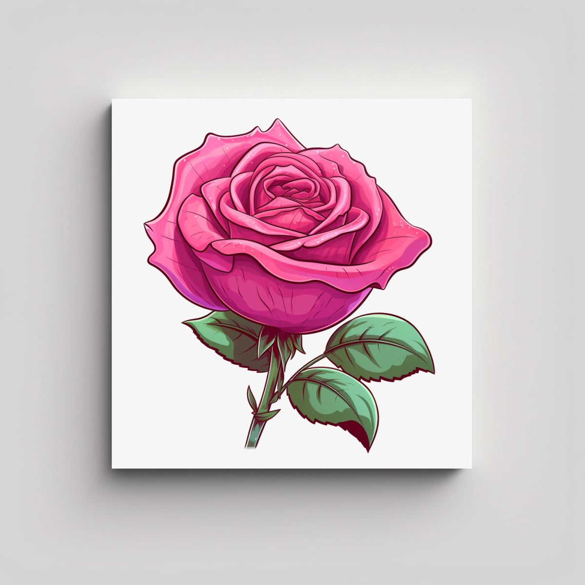 Ripley - CREATIVA ROSA DE DIBUJOS ANIMADOS PINTURA 40X40 CM