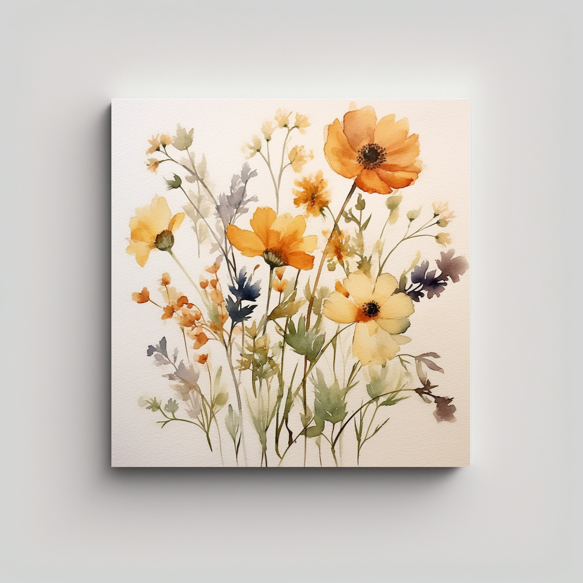 PATRONES SUTILES FLORES FRACTURADAS CUADRO IMAGEN 20X20 CM - 1