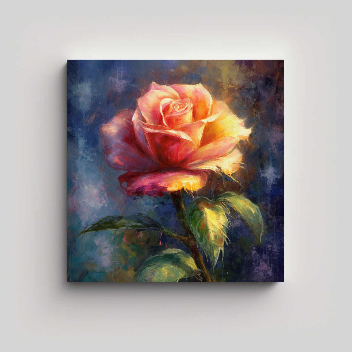 INSPIRADOR CUADRO DE ROSAS MAJESTUOSAS ESTILO 20X20 CM - 1