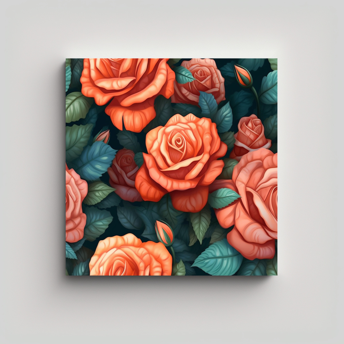 LIENZO 3D ROSA PATRÓN ABSTRACCIÓN INTENSO OBRA 90X90 CM - 1