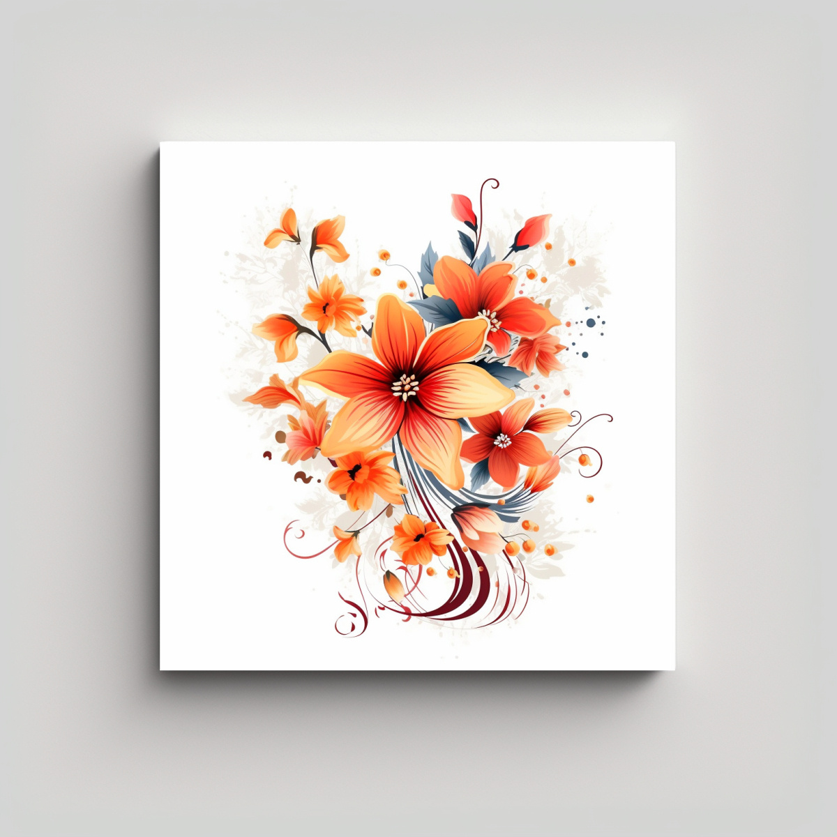 ILUSTRACIÓN VECTORIAL DE FLORES ENIGMÁTICAS EN 50X50 CM - 1