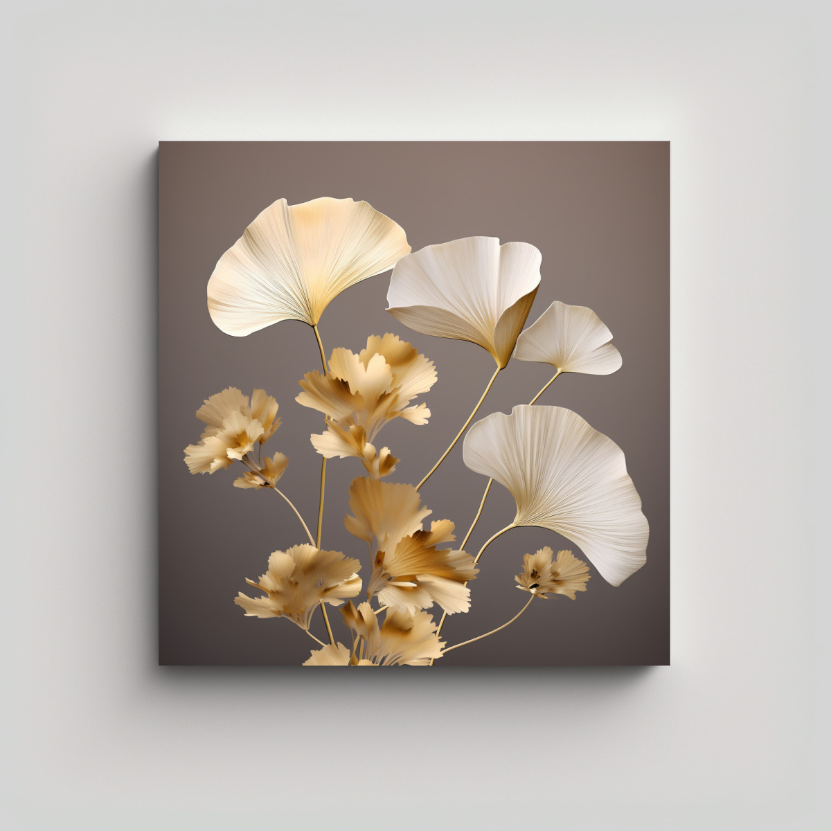 GINKGO HOJAS ARTE MURAL FOTOGRAFÍA NATURALEZA 50X50 CM - 1