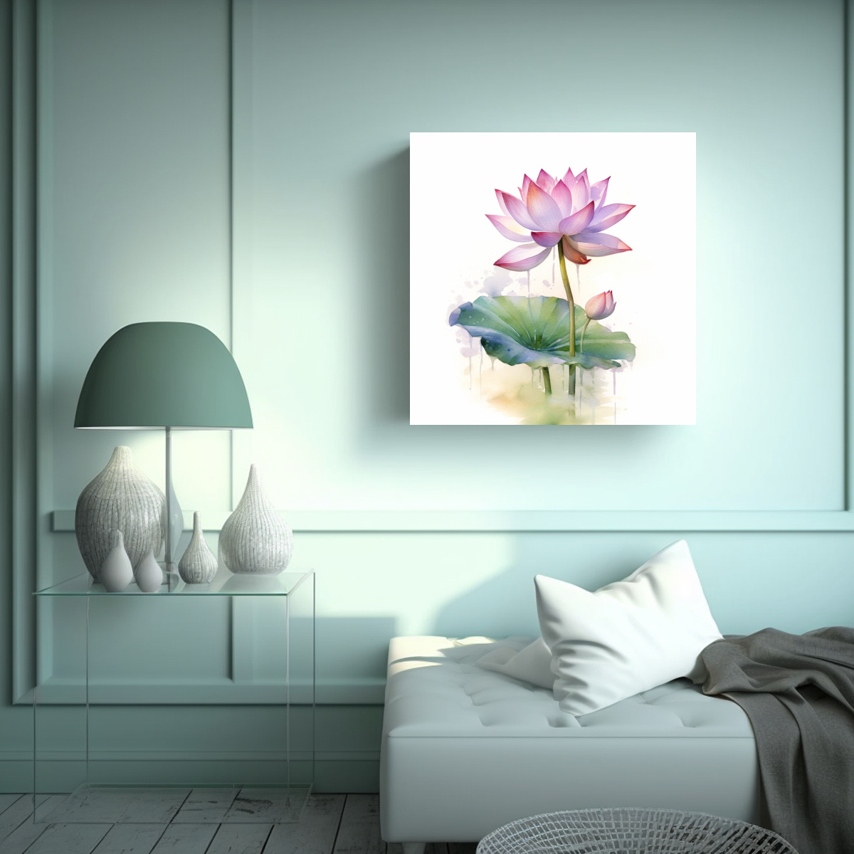 DECORACIÓN DE PARED ARTE UNICO LOTO TALLADO 50X50 CM - 2