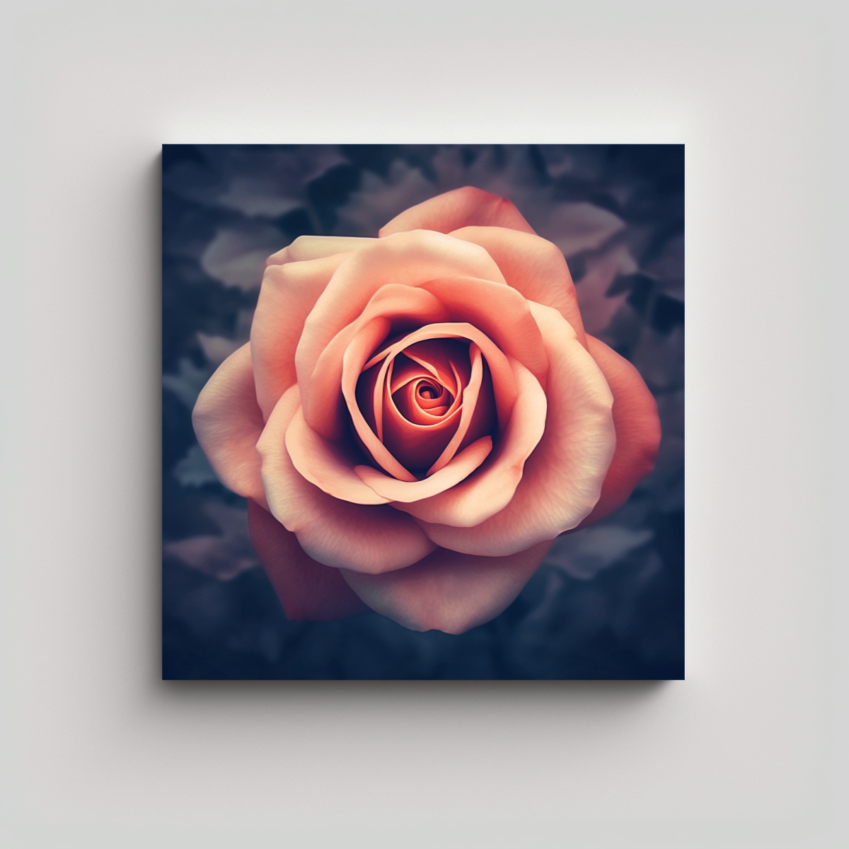 COCINA ARTE DECORATIVO ROSA VISTA SUPERIOR ESTILO 90X90 CM - 1
