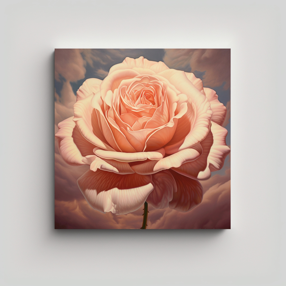 ARTE DECORATIVO LIENZO DE ROSA IMPACTANTE 70X70 CM - 1