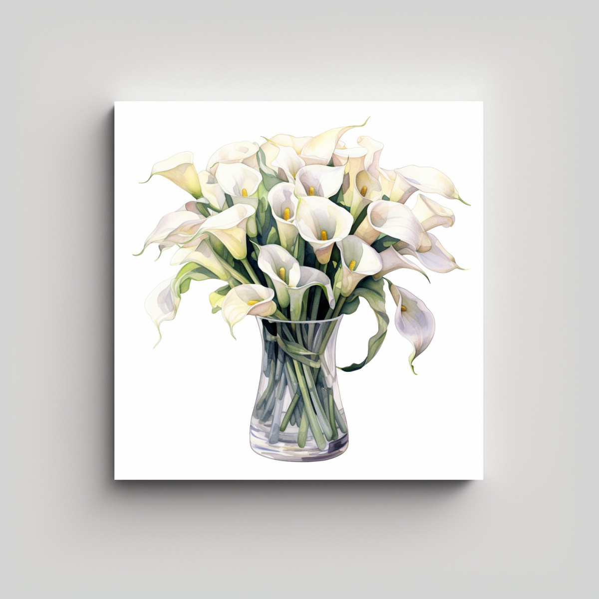 COMPOSICIÓN ELEGANTE DE LIRIOS CALLA EN FLORERO 90X90 CM - 1