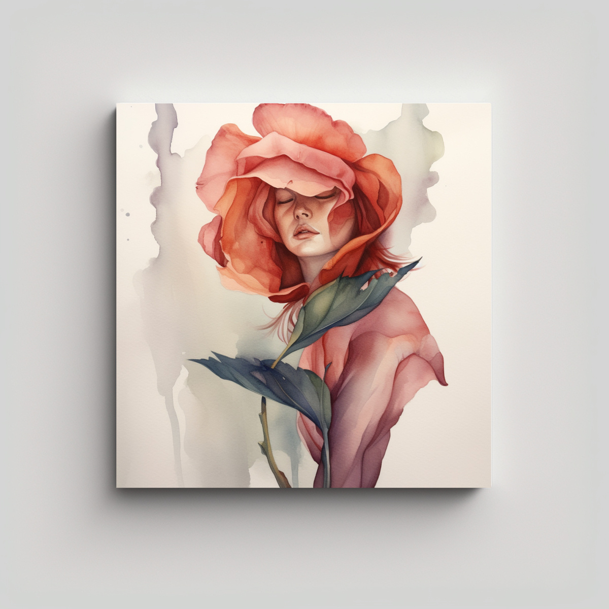 PINTURA CORPORAL DE ROSA PÉTALOS EXCLUSIVA 20X20 CM - 1