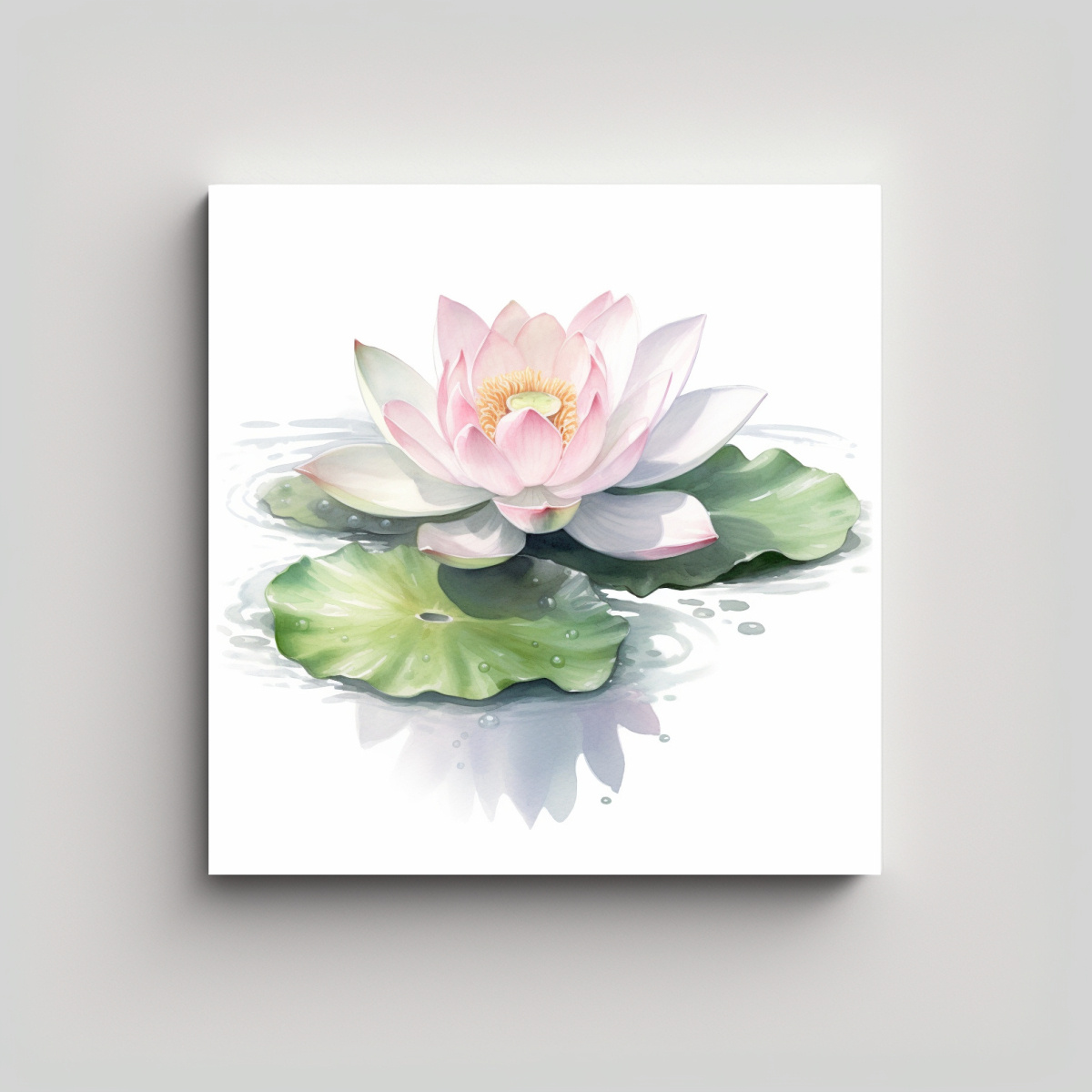 ARMONÍA CROMÁTICA CUADRO LOTUS EN AGUA ESTUDIO 60X60 CM - 1