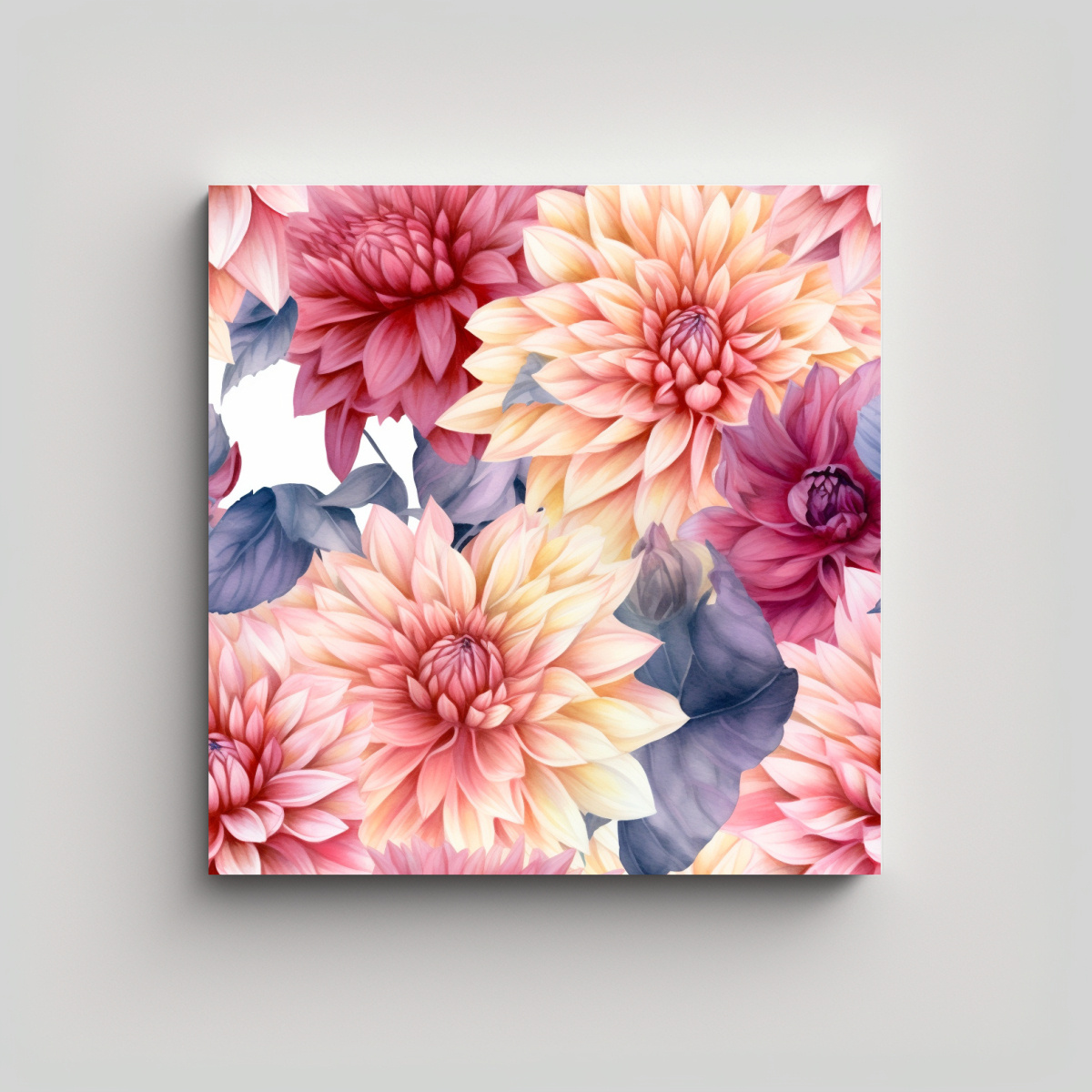 DISEÑO SEAMLESS MIRELLA DAHLIA FLORES EN PLENO 40X40 CM - 1