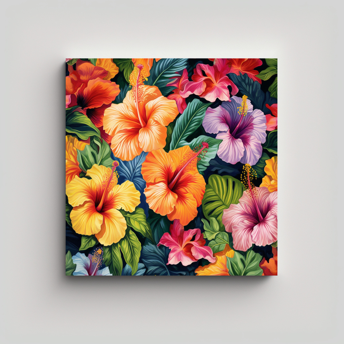 ARTE DE PARED ABSTRACCIÓN MAJESTUOSAS TROPICAL 30X30 CM - 1