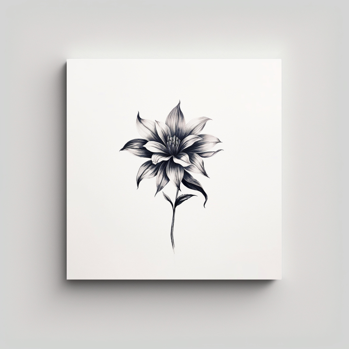 ELEGANCIA REALISTA TINTA DIBUJO FLOR ESTILO 40X40 CM - 1